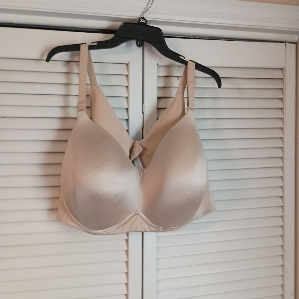 CACIQUE Lane Bryant Lightly Padded 50D Full Covered Beige Bra Lightly Lined